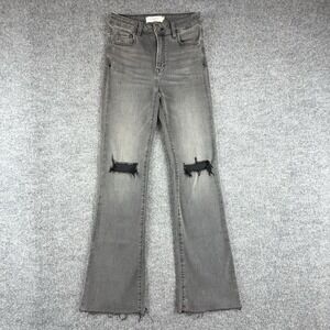 Hidden Jeans Womens 26 Charcoal Wash High Rise Bootcut Distressed HD3151BT-CHA